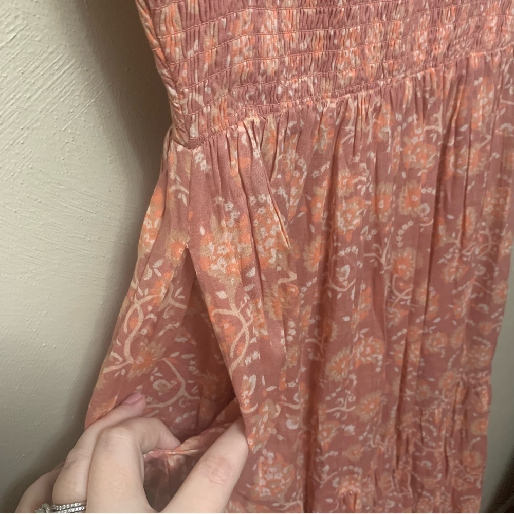 Cleobella Rita Ankle Dress Pink Tan Size Medium - Picture 9 of 10